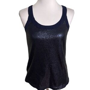 Banana Republic Navy Sequin Tank Top
